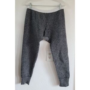 Vintage 70s Windsor Wear 100% Wool Base Layer Thermal Mens Pants MEDIUM